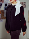 Tess Embroidered Button-up Shirt - Black