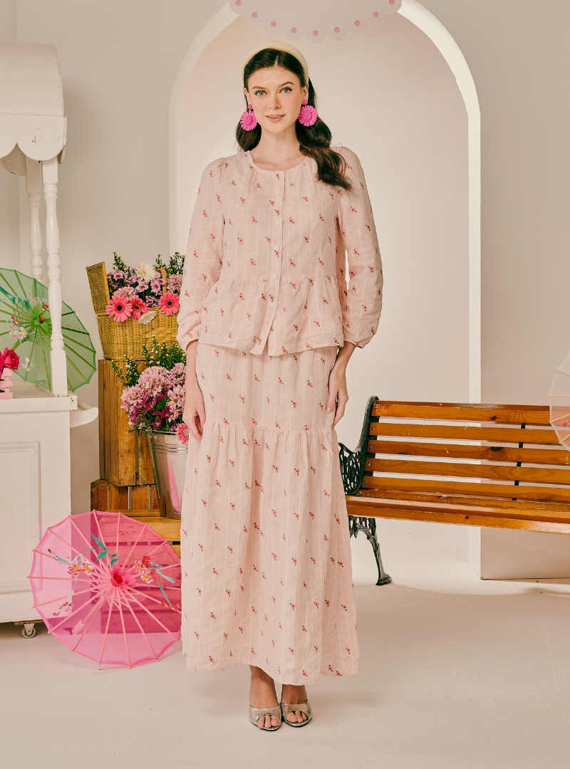 Kara Embroidered Linen Top