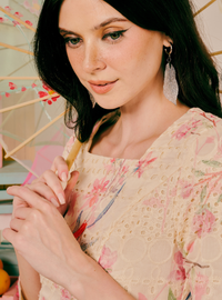 Santun Thalita Asymmetrical Kurung Pahang - Pink