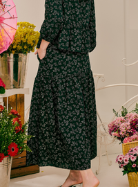 Zola A-Line Tiered Skirt - Baby Breath