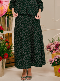 Zola A-Line Tiered Skirt - Baby Breath