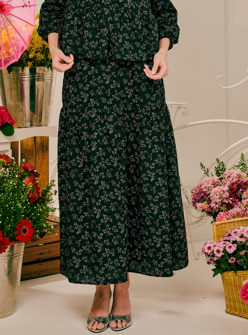 Zola A-Line Tiered Skirt - Baby Breath