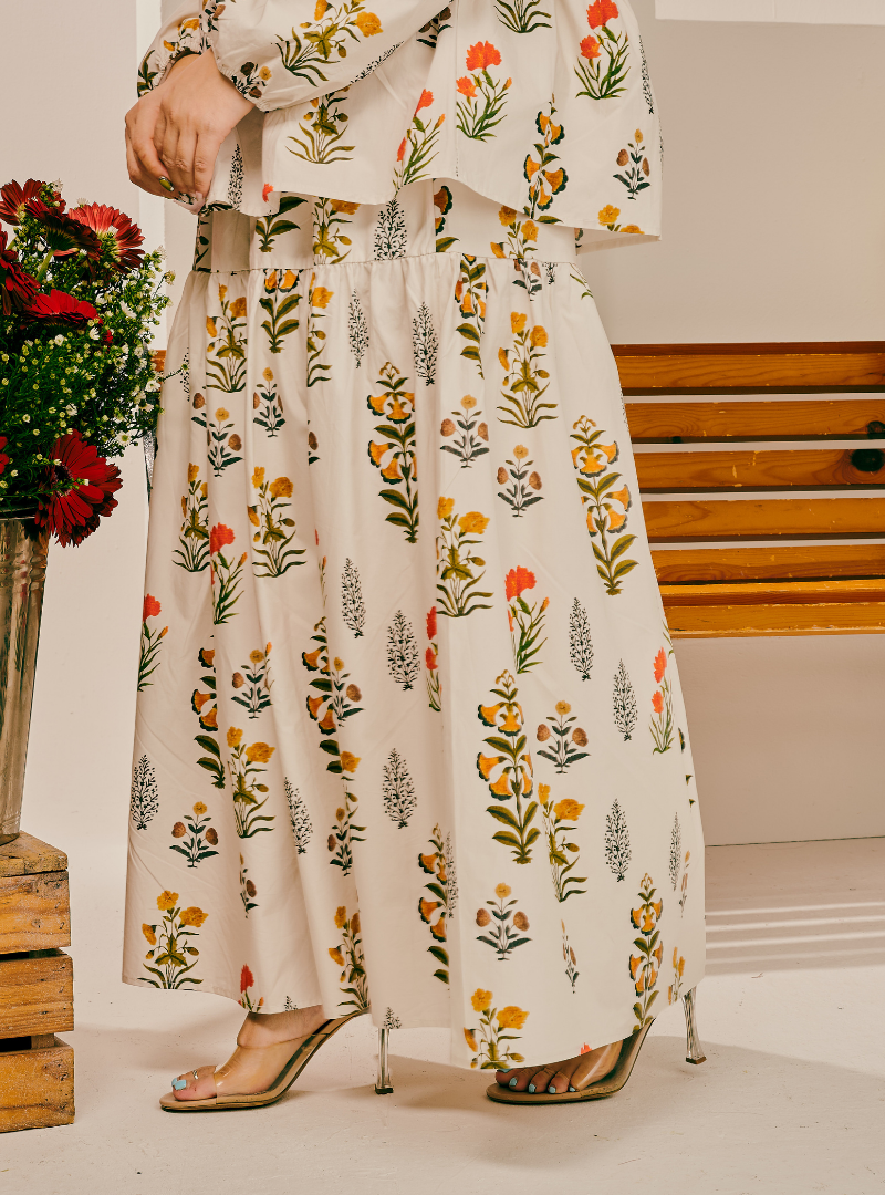 Blair A-Line Tiered Skirt - Lily