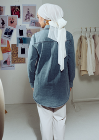 Inka Denim Button Down Shirt - Faded Blue