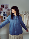 Inka Denim Button Down Shirt - Stonewash Blue