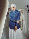 Inka Denim Button Down Shirt - Stonewash Blue