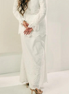 A woman wearing White Ezzah Eyelet Doll Skirt