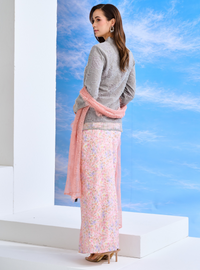 Bunga Iman Kebaya Top Only - Manik Grey