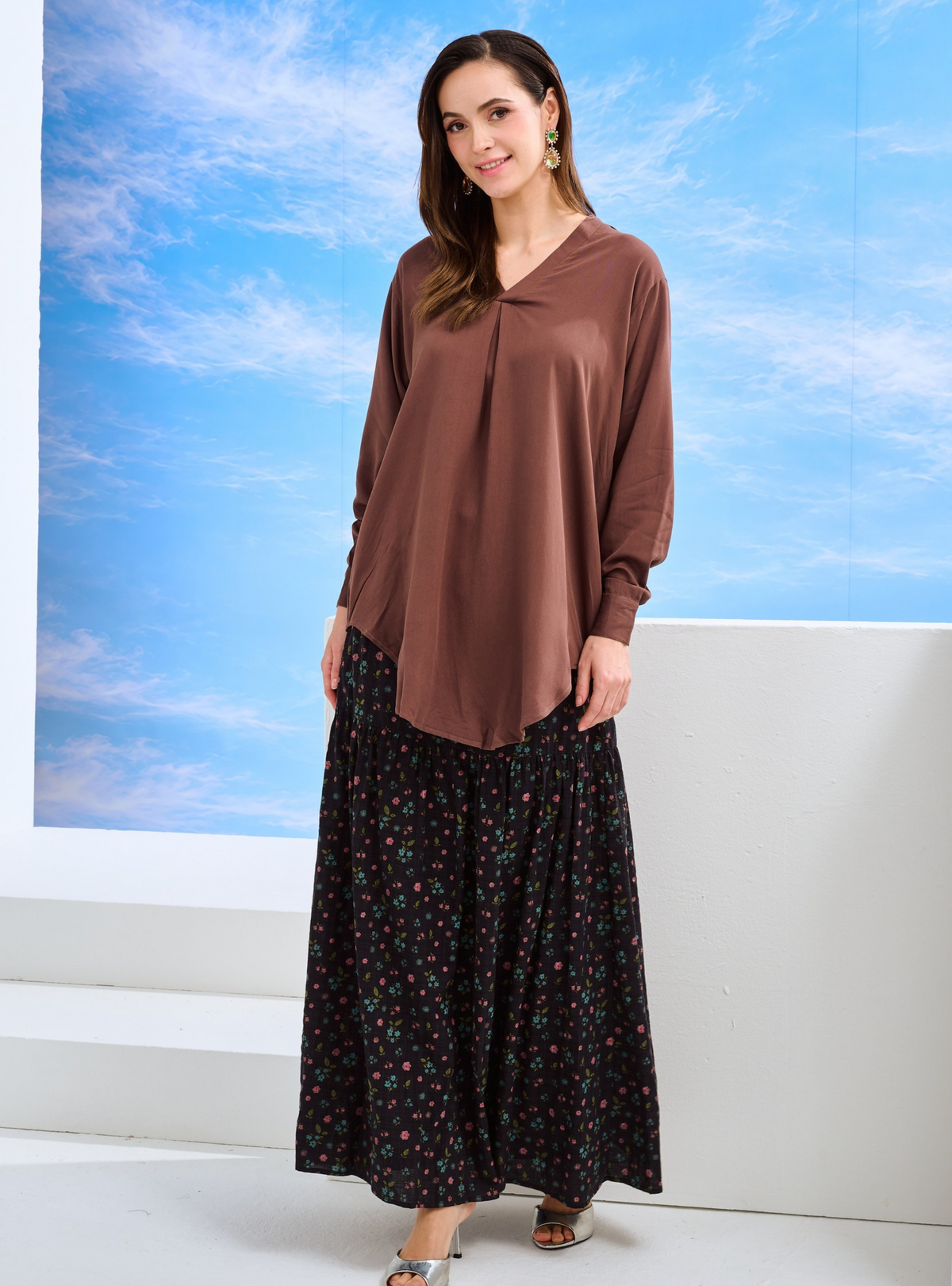 Pana Relaxed V-Neck Blouse
