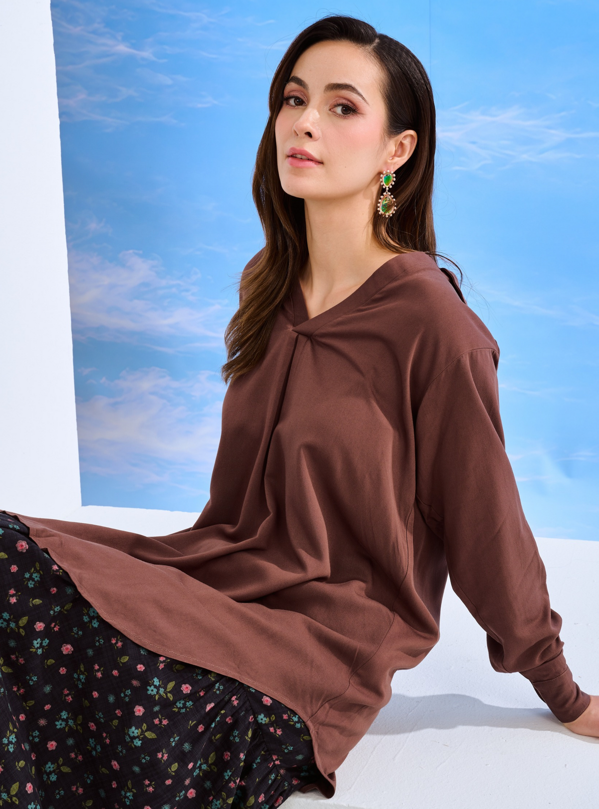 Pana Relaxed V-Neck Blouse