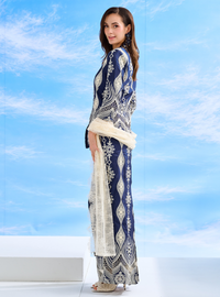 Cinta Arabella Kebaya Kurung Set - Navy