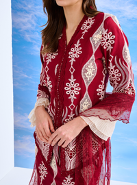 Cinta Arabella Kebaya Kurung Set - Maroon