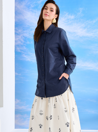 Luma Linen Shirt - Navy
