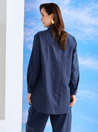 Luma Linen Shirt - Navy