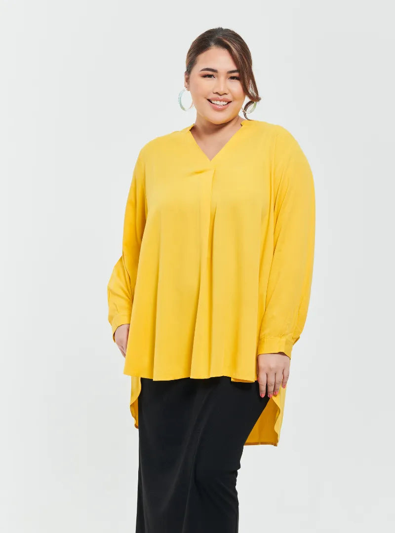 MANDARIN COLLAR OVERSIZED SHIRT