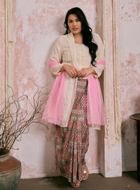 Santun Kaseh Kebarung Top only - White