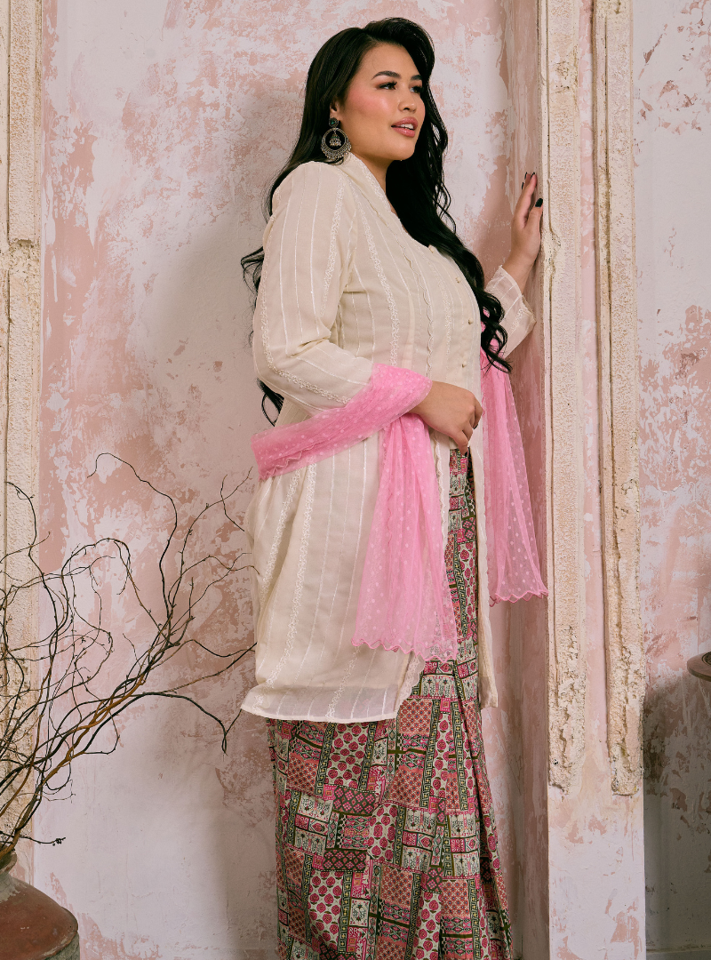 Santun Kaseh Kebarung Top only - White