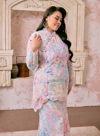 Sulam Yuri Mandarin Oriental Kurung - Lilac Pink