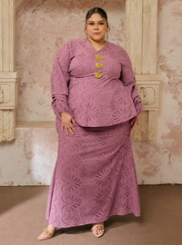 Seri Aishah Peplum Wrap Kurung - Lilac