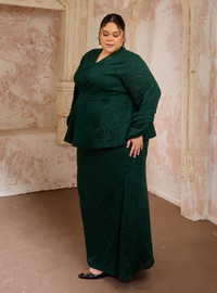 Seri Aishah Peplum Wrap Kurung - Emerald
