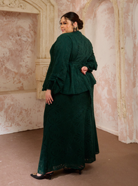 Seri Aishah Peplum Wrap Kurung - Emerald