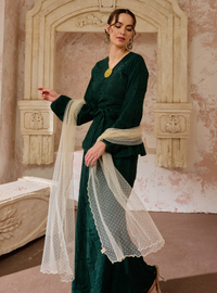 Seri Aishah Peplum Wrap Kurung - Emerald