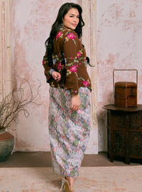 Manis Mawar Kebaya Top Only - Rich Brown