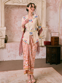 Manis Mawar Kebaya Top Only - Champagne