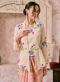 Manis Mawar Kebaya Top Only - Champagne