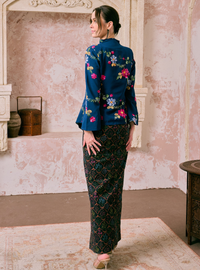 Manis Mawar Kebaya Top Only - Teal