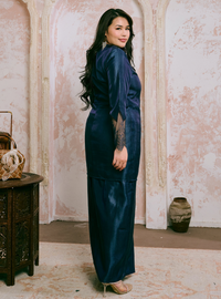 Manis Sofea Kurung Pahang - Midnight Blue