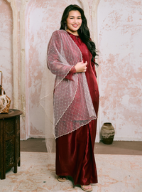 Manis Sofea Kurung Pahang - Maroon