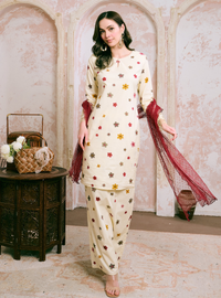 Santun Mia Kurung Pahang - Vera Flower
