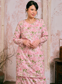 Santun Mia Kurung Pahang - Pink Matcha
