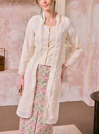 Santun Kaseh Kebarung Top only - White