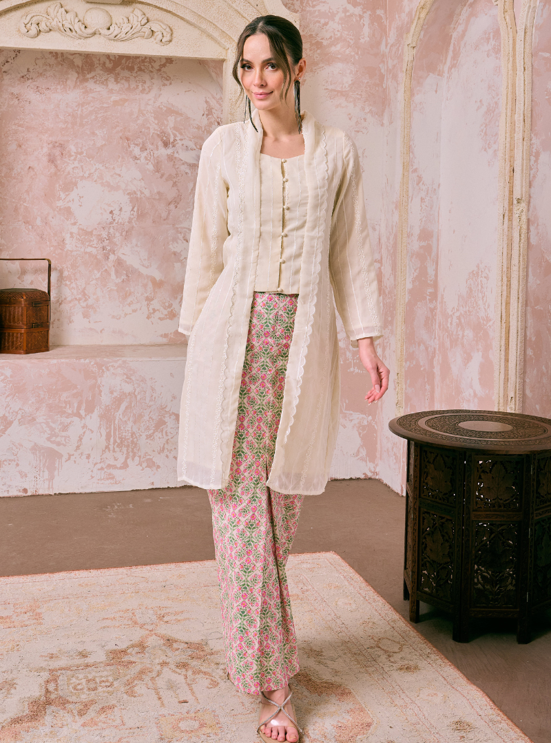 Santun Kaseh Kebarung Top only - White