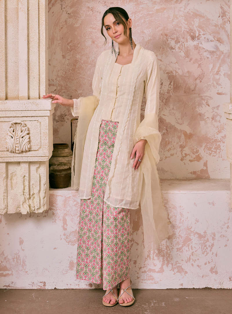 Santun Kaseh Kebarung Top only - White