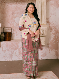 Manis Mawar Kebaya Top Only - Champagne