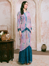 Santun Aminah 3D Lace Kurung - Teal