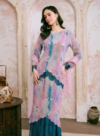 Santun Aminah 3D Lace Kurung - Teal